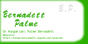 bernadett palme business card